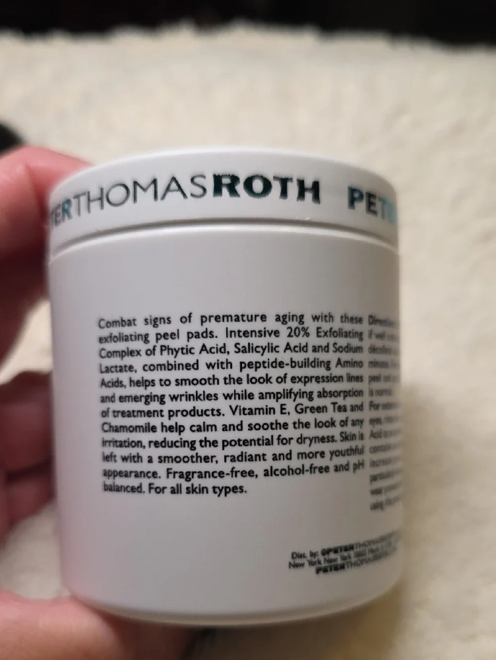 Peter Thomas Roth Peptide Skinjection Exfoliating Peel Pads - White